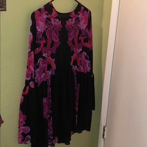 Free people bell sleeved floral blouse